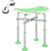 HOMCOM 39-51.5cm 'U' Seat Padded Shower Stool - Green