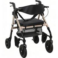 HOMCOM Rollator Walker Wheelchair, with Seat - Black