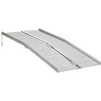 HOMCOM Folding Wheelchair Ramp, Textured Aluminum, 183x72 cm, Portable Threshold Ramp for Scooter & Steps, Silver. Aosom UK