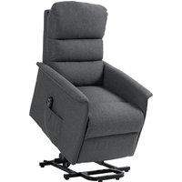HOMCOM Electric Power Lift Recliner Chair with Spring Pack Seat, Fabric Recliner Armchair for Elderly with Footrest, Pockets Aosom UK