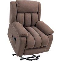 HOMCOM Eight-Point Massage Electric Lift Chair - Dark Brown