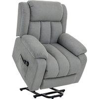 HOMCOM Eight-Point Massage Electric Lift Chair - Light Grey