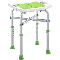 HOMCOM 44-51.5cm Aluminium Frame Shower/Bath Stool - Green