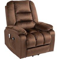 HOMCOM Lift Chair, Quick Assembly, Electric Riser and Recliner Chair with Vibration Massage, Heat, Side Pockets, Brown Aosom UK