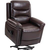 HOMCOM Power Lift Recliner Chair with Vibration Massage, Heat, USB - Brown