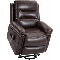 HOMCOM Riser Recliner Chair with Massage and Heat, Electric Lift Recliner Armchair for Elderly with Spring Cushion, Brown