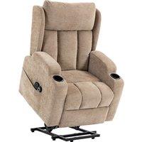 HOMCOM Power Lift Recliner Chair with Vibration Massage and Heat, Chenille Riser and Recliner Armchair for Elderly, Brown