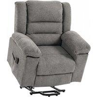 HOMCOM Oversized Riser Recliner Chair with Massage and Heat, Power Lift Recliner for Elderly with Wide Seat and Back, Grey
