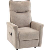 HOMCOM Power Lift Chair, Chenille Rise and Recliner Armchair with Pocket Spring, Footrest, Remote for Living Room, Light Brown