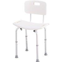 HOMCOM Adjustable Bath Perch: Secure Shower Stool, Bathroom Safety Aid Aosom UK