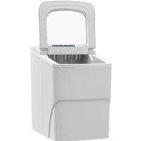 HOMCOM Bullet Ice Maker: Rapid 9 Cubes in 8 Minutes, Auto-Clean, Visible Window, Pristine White Aosom UK