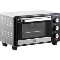 HOMCOM Convection Mini Oven, 16L Countertop Electric Grill, Toaster Oven with Adjustable Temperature
