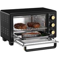 HOMCOM Mini Oven, 16L Countertop Electric Grill, Toaster Oven w/ Adjustable Temperature, 60 Min Timer, Crumb Tray, Baking Tray, Wire Rack Aosom UK