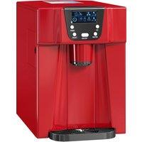 HOMCOM 3L Ice Maker Machine and Water Dispenser, 12kg in 24H, 2 Sizes 9 Ice Cubes Ready in 6-10 Mins Ice Machine, Red