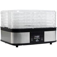 HOMCOM 5 Tier Food Dehydrator, 245W Stainless Steel Food Dryer Machine with Adjustable Temperature, 