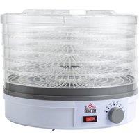 HOMCOM Food Dehydrator: 5 Tier 245W Dryer for Drying Fruits, Meats, Veggies, Jerky & Pet Treats Aosom UK
