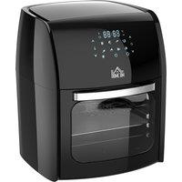 HOMCOM 12L 8 in 1 Digital Air Fryer Oven with Air Fry, Roast, Broil, Bake, Dehydrate, Rapid Air Circulation and 60-Minute Timer, 1800W, Black
