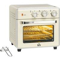 HOMCOM 7-in-1 Toaster Oven, 20L 4-Slice Convection Oven with Warm, Broil, Toast, Bake, Air Fryer, 60min Timer and Adjustable Thermostat