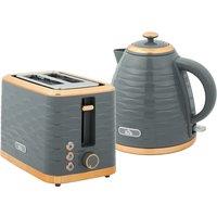 HOMCOM 3000W 1.7L Rapid Boil Kettle & 2 Slice Toaster, Kettle and Toaster Set with 7 Browning Controls and Crumb Tray, Grey