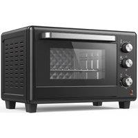 HOMCOM 30 L Mini Oven, Countertop Electric Cooker & Grill for Roasting, Baking, Grilling with Adjustable Temperature, Black
