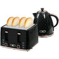 HOMCOM 1.7L 3000W Fast Boil Kettle & 4 Slice Toaster Set, Kettle and Toaster Set with 7 Browning