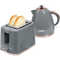 HOMCOM 1.7L 3000W Fast Boil Kettle & 2 Slice Toaster Set, Kettle and Toaster Set with Auto Shut 