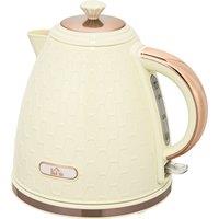 HOMCOM Electric Kettle, 1.7L, Fast Boil, 3000W Cordless Water Kettle with Removable Washable Anti-scale Filter, Beige