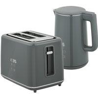 HOMCOM Digital Kettle and Toaster Set, 1.5L 3000W Fast Boil Kettle, 2 Slice Toaster Kitchen Set with 7 Level Browning Controls, Defrost, Reheat, Keep Warm, Crumb Tray and LED Touch Display, Grey