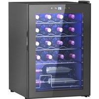 HOMCOM 20 Bottle 5-18? Countertop Wine Fridge - Black