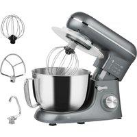 HOMCOM 1300W Kitchen Stand Mixer, with Accessories - Silver