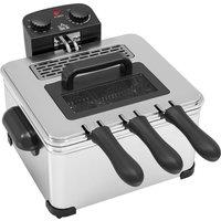 HOMCOM 5 Litre Deep Fat Fryer with Adjustable Temperature & Timer, 2000W Stainless Steel Deep Fryer with Removable Oil Basket and Viewing Window, for Chips Fried Chicken