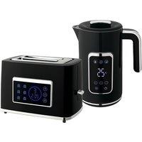 HOMCOM Touch Screen Kettle and Toaster Set - Black