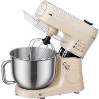 HOMCOM Stand Mixer, 6L 1400W Tilt-Head Food Mixer with 11 Speeds, Pulse & Fermentation Function, LED Display, Cream
