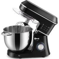 HOMCOM 7 L 1400W 6-Speed Tilt-Head Food Mixer, Stand Mixer with Handle and Dough Hook, Black