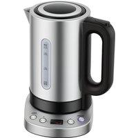HOMCOM Electric Kettle, 1.7L, Fast Boil, 3kW Water Kettle with UK Strix Thermostat, Keep Warm Function, LCD Base, Silver Tone