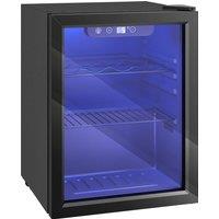 HOMCOM 16 Bottle Wine Cooler, 48 Litre Capacity, 4-16C Under Counter Drinks Beer Wine Fridge with Glass Door, LED Light, Black