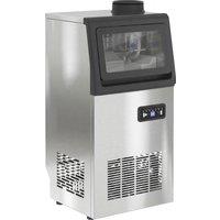 HOMCOM Commercial Ice Maker Machine, 36kg/24H Stainless Steel Under Counter or Freestanding Ice Machine, Silver