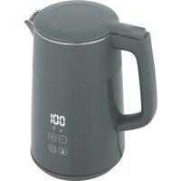 HOMCOM Electric Kettle, 1.7L Fast Boil 3kW Water Kettle with UK Strix Thermostat, LED Display, Keep Warm Function, Grey