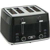 HOMCOM 4 Slice Toaster with 7 Browning Levels, Bread Toaster with Removable Crumb Tray, Black