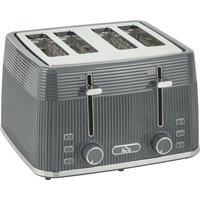 HOMCOM 4 Slice Toaster with 7 Browning Levels, Bread Toaster with Removable Crumb Tray, Grey
