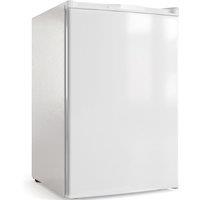 HOMCOM 85L Mini Freezer Countertop, Compact Freestanding Upright Freezer with Reversible Door, Removable Glass Shelves, White