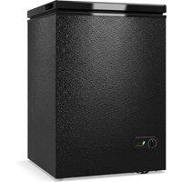 HOMCOM 91L Freestanding Chest Freezer with Removable Storage Basket, Chest Freezer with Mechanical Temperature Control, Black
