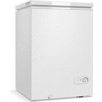 HOMCOM 91L Freestanding Chest Freezer with Removable Storage Basket, Chest Freezer with Mechanical Temperature Control, White