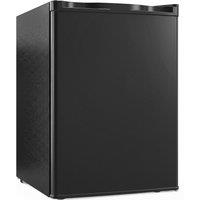 HOMCOM 73 L Mini Fridge with Chiller Box, Single Door Compact Refrigerator, Adjustable Thermostat, Reversible Door, Black