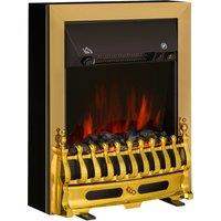 HOMCOM LED Flame Electric Fire Place-Golden