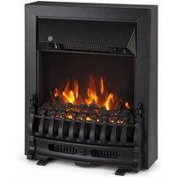 HOMCOM Electric Fireplace Stove Freestanding/ Inset, 1000W/2000W, Electric Fire Heater with LED Flame Effect, Coal Logs, Black