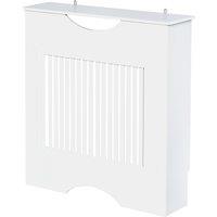 HOMCOM Radiator Cover W/E1 Class 12mm MDF Engineered Wood, 78W x 19D x 80.5Hcm-White
