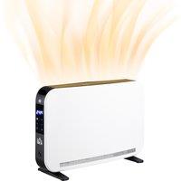 HOMCOM Electric Heater, 2180W Portable Convector Heater with 24H Timer, Overheat Protection, Adjustable Temperature for Home, White Aosom UK