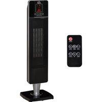 HOMCOM Ceramic Tower Heater Oscillating Space Heater w/ Remote Control 8hrs Timer Tip-Over Overheat 
