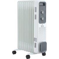 HOMCOM 2180W Oil Filled Radiator, Portable Electric Heater, w/ 24-Hour Timer, 3 Heat Settings, Adjustable Thermostat, Safe Power-Off Aosom UK